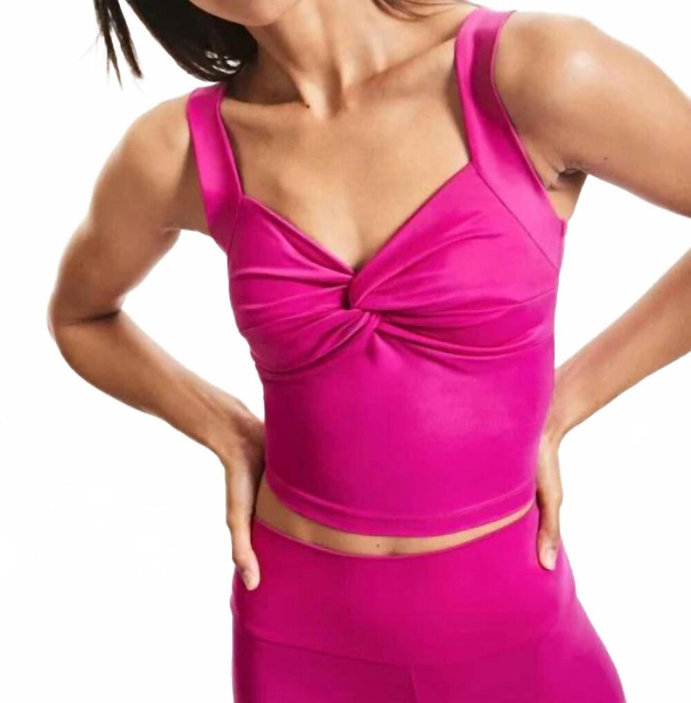 NEW LANSTON element twist front top in pink